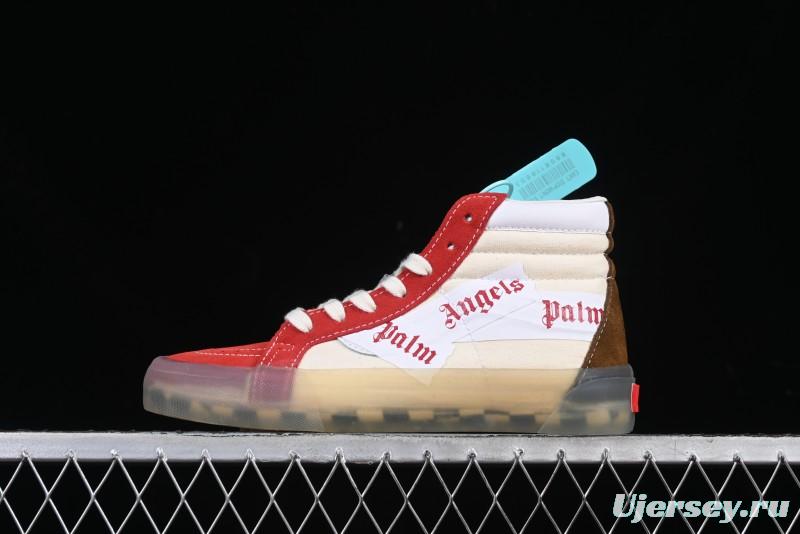 Palm Angels x Vans Sk8-Mid Mid-Top Casual Skate Shoes with Vintage-Inspired Design - VN000CRPGRN