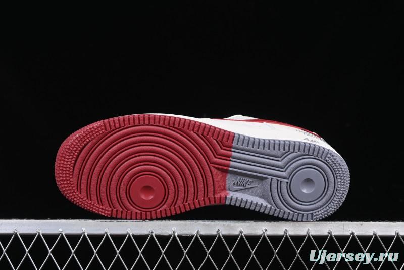Nike Air Force 1 '07 Low The North Face Collaboration Beige Red Casual Sneakers - DM6688-047