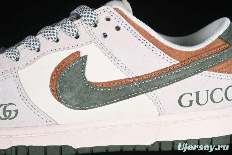 Nike SB Dunk Low Gucci Collaboration Anniversary High-End Custom Low-Top Casual Sneakers - DM6868-026