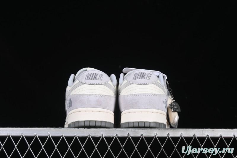 Nike SB Dunk Low The North Face Graffiti Grey Check Anniversary Customized Low-Top Casual Skate Shoes - DM6868-017