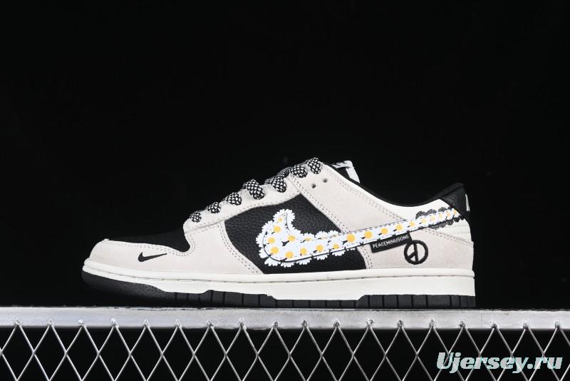 Nike SB Dunk Low Lightning Collaboration Daisy White Swoosh Anniversary Custom Low-Top Casual Skate Shoes - DJ2024-073