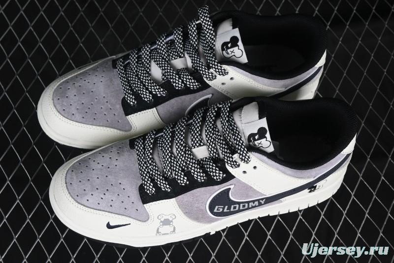 Nike SB Dunk Low Violent Bear Collaboration Two-Tone Swoosh Anniversary High-End Custom Low-Top Casual Skate Shoes - DJ2024-111