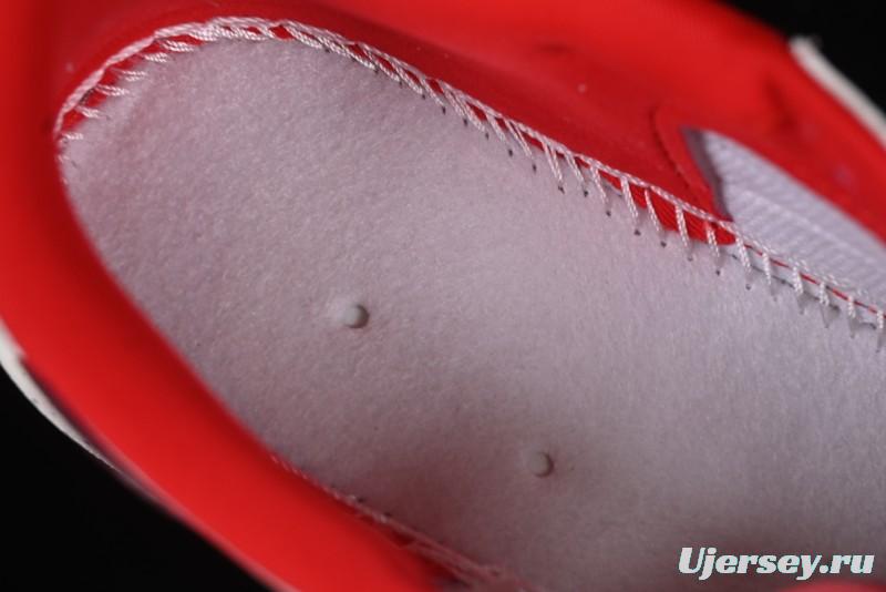 Nike Travis Scott x Fragment Design x Air Jordan 1 Low OG SP AJ1 Stone Island Collaboration Pomegranate Red Low-Top Casual Sneakers - CF3688-077