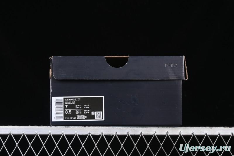 Nike Air Force 1 '07 Low Light Blue Casual Sneakers - 315122-102