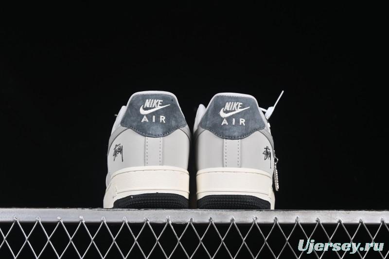 Nike Air Force 1 '07 Low Stussy Collaboration Galaxy Grey Low-Top Casual Sneakers - KK1988-055