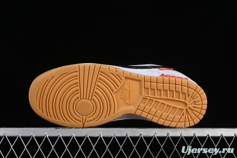 Supreme x Nike Dunk Low SB Casual Skate Shoes with Zoom Air Cushion - XD6188-034