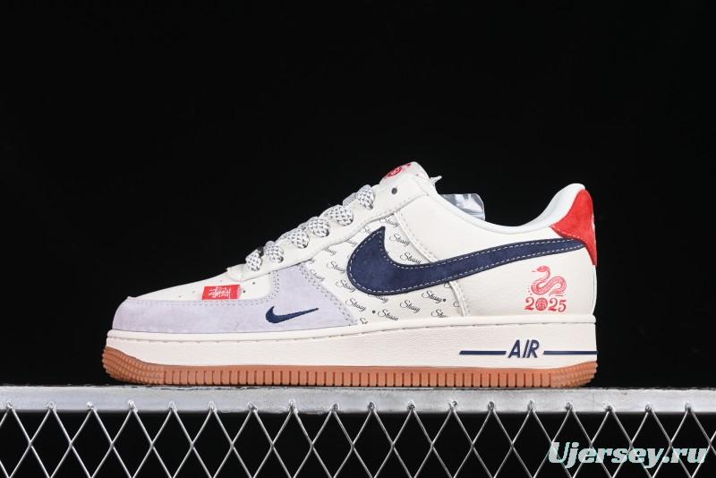 Nike Air Force 1 '07 Low Stussy Collaboration Year of the Snake Limited Edition Red Snake Low-Top Casual Sneakers - XS1958-502
