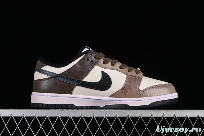 Nike Dunk Low Panda Prank Street Racing Electro Rust Distressed SB Strap Low-Top Casual Sneakers - DD1391-100