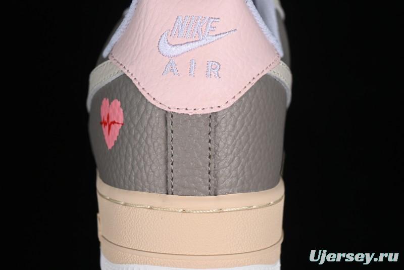 Nike Air Force 1 '07 Low Valentine's Day Limited Edition EKG Heartbeat Double Heart Design Casual Sneakers - TY0301-222