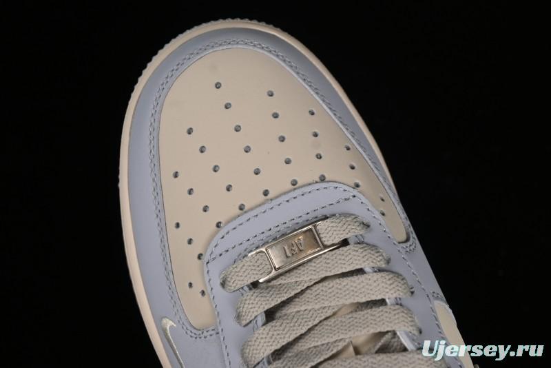 Nike Air Force 1 '07 Low Casual Sneakers in Ancient Blue with Full-Length Honeycomb Air Cushion - DB3301-199