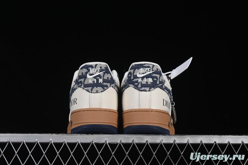 Nike Air Force 1 '07 Low Dior Collaboration Grey Knit Casual Sneakers - KK1988-052