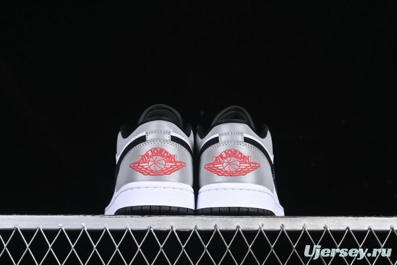 Nike Air Jordan 1 Low Retro Casual Sneakers with Black Swoosh - HF3148-106
