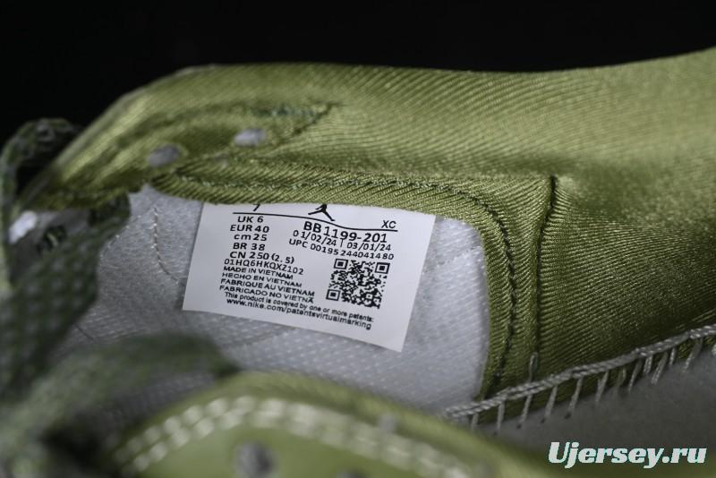 Nike Travis Scott x Fragment Design x Air Jordan 1 Low OG SP AJ1 Stussy Collaboration Bamboo Green Low-Top Casual Sneakers - BB1199-201