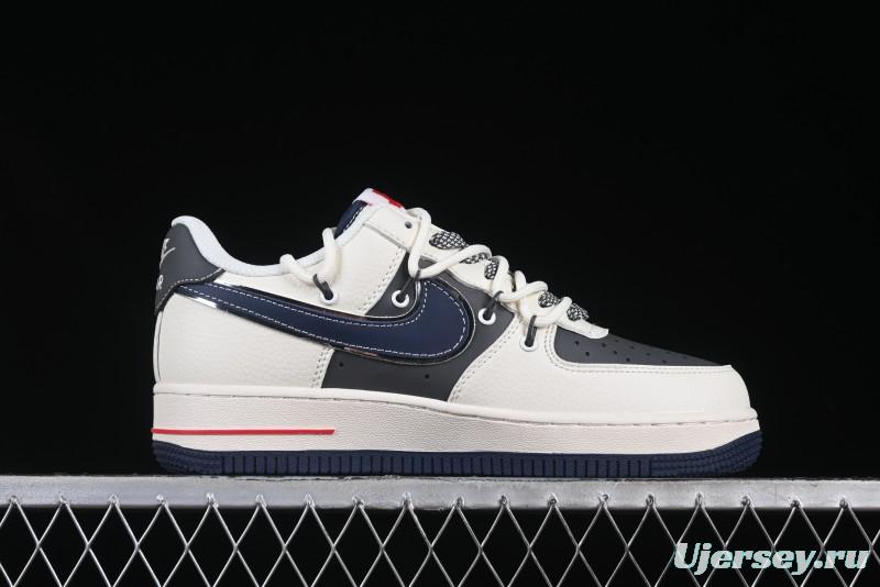 Nike Air Force 1 '07 Low UN Collaboration White Blue Lace-Up Casual Sneakers - SJ1198-103