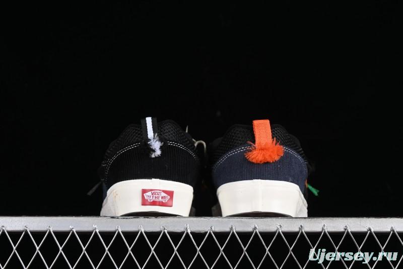 Vans Knu Skool Dragon Whisker Black Blue Slip-Resistant Cushioned Casual Low-Top Sneakers - VN0AUAK335