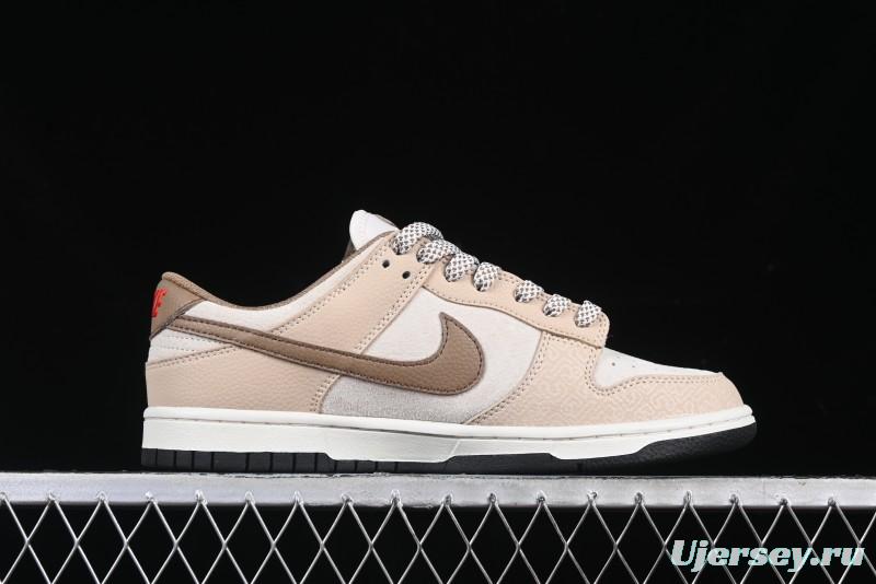 Nike SB Dunk Low Anniversary Edition Dark Swoosh Brown White Custom Low-Top Casual Skate Shoes - DJ2024-071