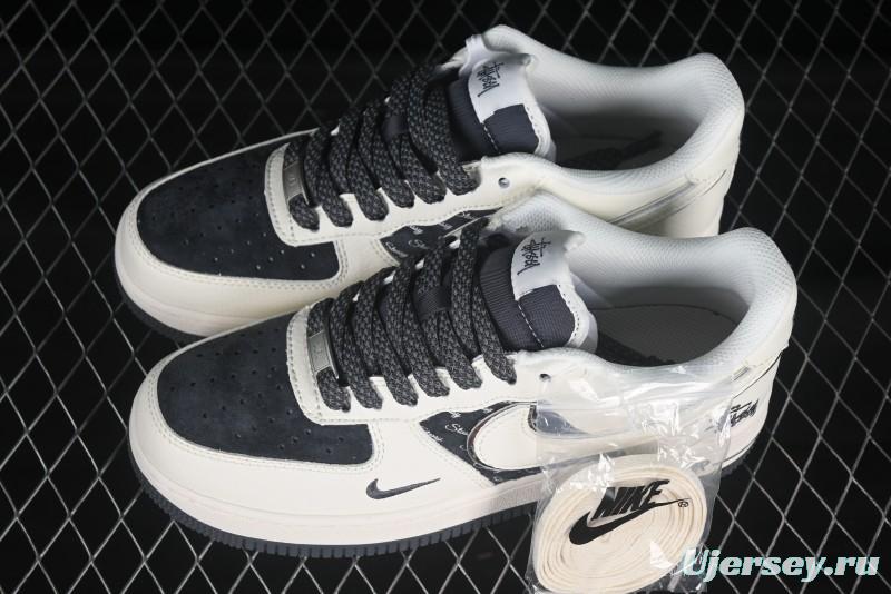 Nike Air Force 1 '07 Low Stussy Collaboration Beige Grey Casual Sneakers - XZ6188-726