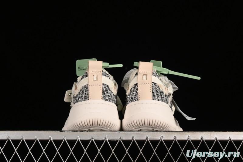 SMILEREPUBLIC SMILE Canvas Sneakers with Cut Wool Fringe and Unique Weaving - G.D4
