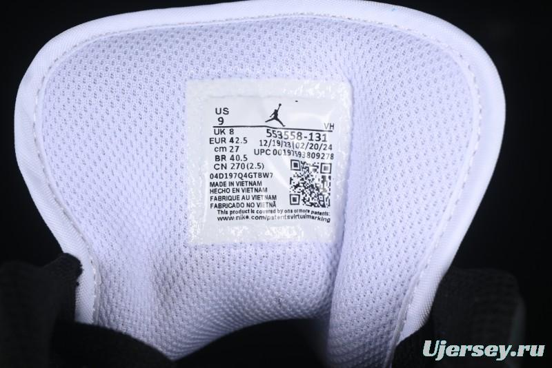 Nike Air Jordan 1 Low AJ1 Black White Panda Low Top Lifestyle Basketball Shoes - 553558-131