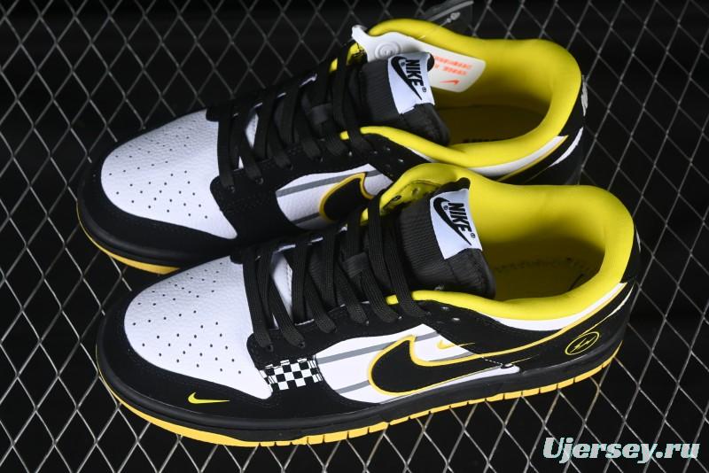 Nike SB Dunk Low Lightning Collaboration Racing Black Hook Anniversary Custom Low-Top Casual Skate Shoes - KK1333-026