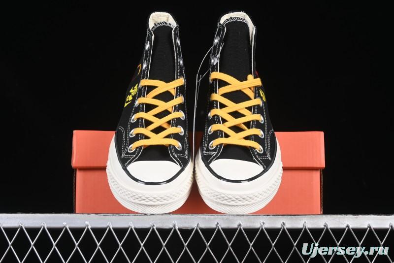 Converse Chuck 1970s High-Top Casual Canvas Sneakers with Classic Graffiti Limited Edition Three-Star Logo - 162050C