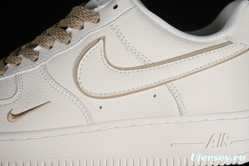 Nike Air Force 1 '07 Low Classic Khaki Mini Swoosh Starry Sky Low-Top Casual Sneakers - MJ0319-027