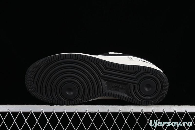 Balenciaga x Nike Air Force 1 '07 Low Triple Swoosh Beige Black Casual Shoes - FR0538-090