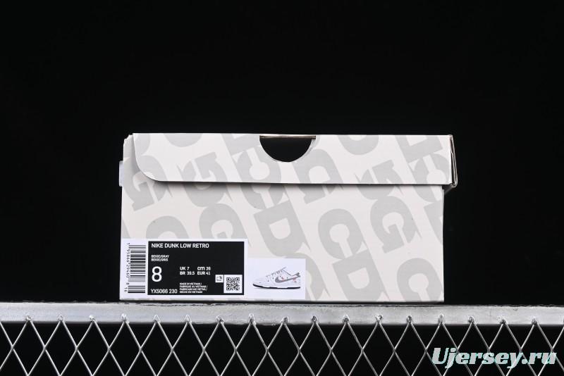 Nike SB Dunk Low The North Face x Supreme Collaboration Light Gray Hook Anniversary Custom Low-Top Casual Skate Shoes - YX5066-230