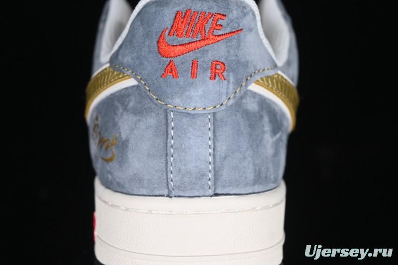 Nike Air Force 1 '07 Low Year of the Snake Limited Edition Golden Snake Scale Low-Top Casual Sneakers - XZ2025-688