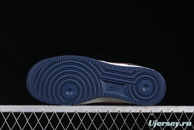 Nike Air Force 1 '07 Low The North Face Collaboration Blue Red Double Swoosh Casual Sneakers - XS1958-521