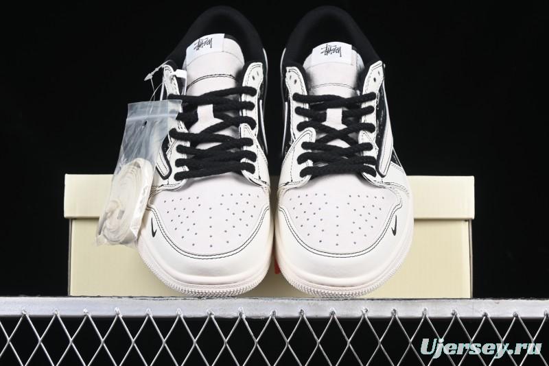 Nike Travis Scott x Fragment Design x Air Jordan 1 Low OG SP AJ1 Low Top Casual Sneakers - SJ2068-121