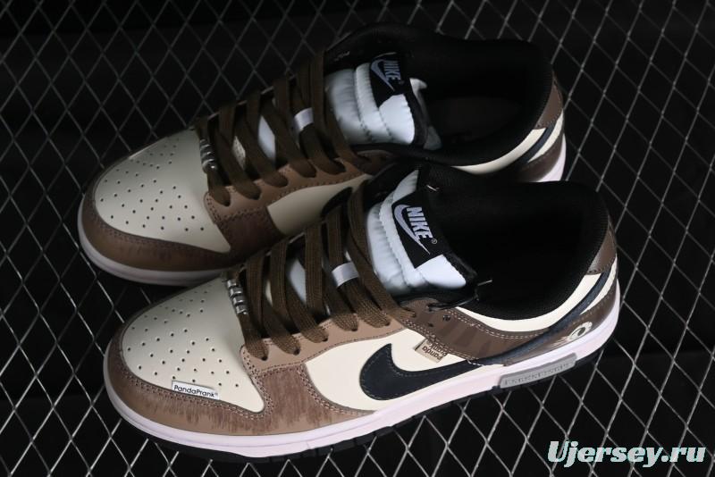Nike Dunk Low Panda Prank Street Racing Electro Rust Distressed SB Strap Low-Top Casual Sneakers - DD1391-100