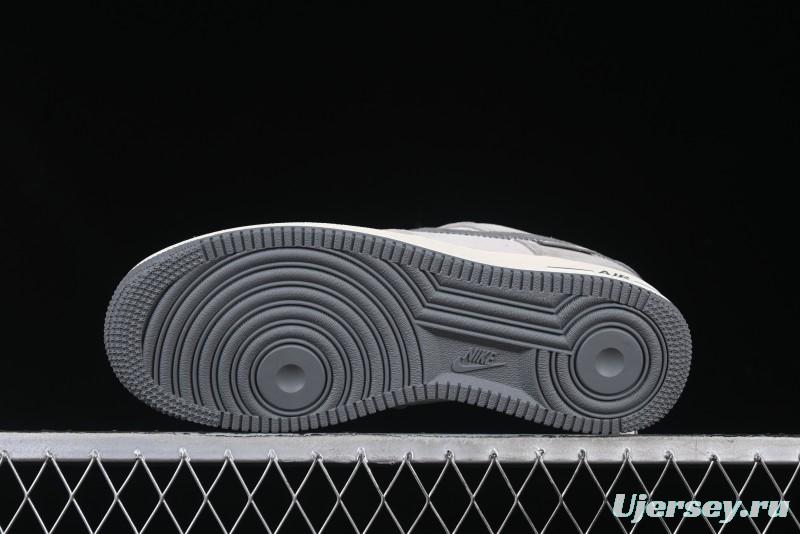 Nike Air Force 1 '07 Low Violent Bear Collaboration Grey Embroidered Swoosh Low-Top Casual Sneakers - KK1988-047