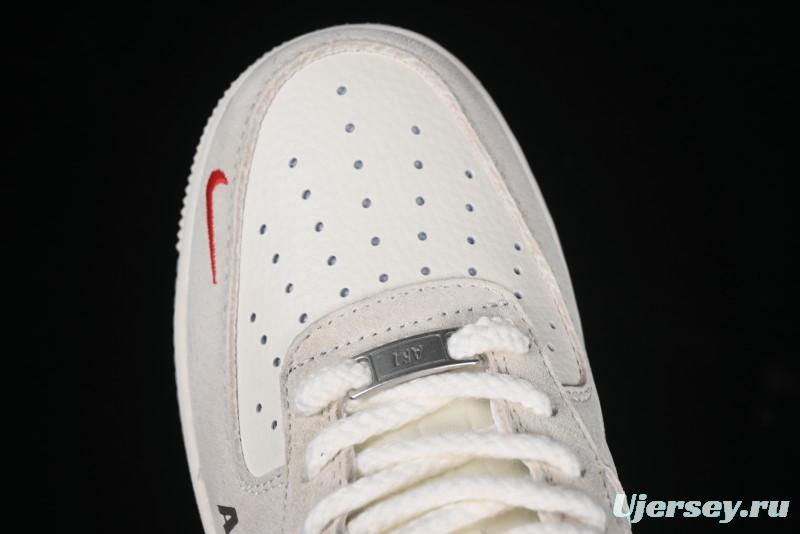 Nike Air Force 1 '07 Low Stussy Collaboration Dual-Tone Beige Brown Low-Top Casual Sneakers - SJ6698-025