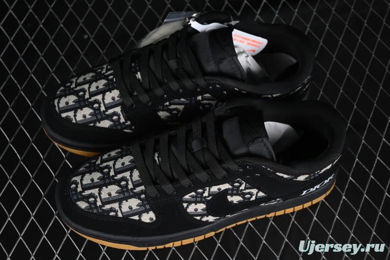 Nike SB Dunk Low APE Collaboration - Camouflage Black Swoosh Anniversary Custom Low-Top Casual Sneakers - KK1333-017