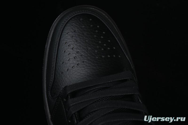 Nike Air Jordan 1 Low AJ1 Basketball Shoes in Black and White Canvas and Leather - HV5968-001