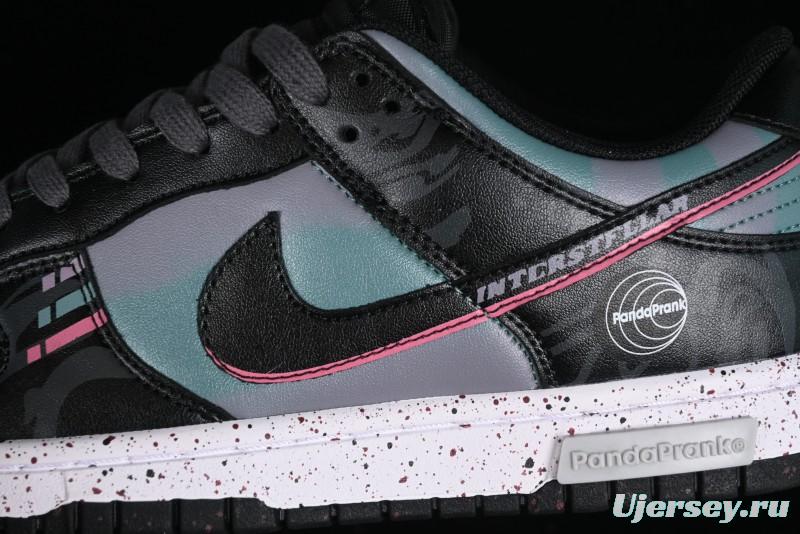 Nike Dunk Low Panda Prank Universe Exploration - Black Purple SB Strap Low Top Casual Skate Shoes - DV0831-002