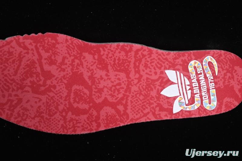 Adidas Originals Gazelle Bold JQ5977 Snake Year Limited Edition Low-Top Sneakers with Anti-Slip and Wear-Resistant Thick Sole