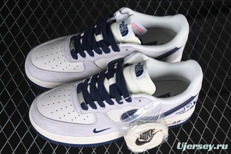 Nike Air Force 1 '07 Low The North Face Collaboration Blue Swoosh Logo Casual Sneakers - XZ6188-913