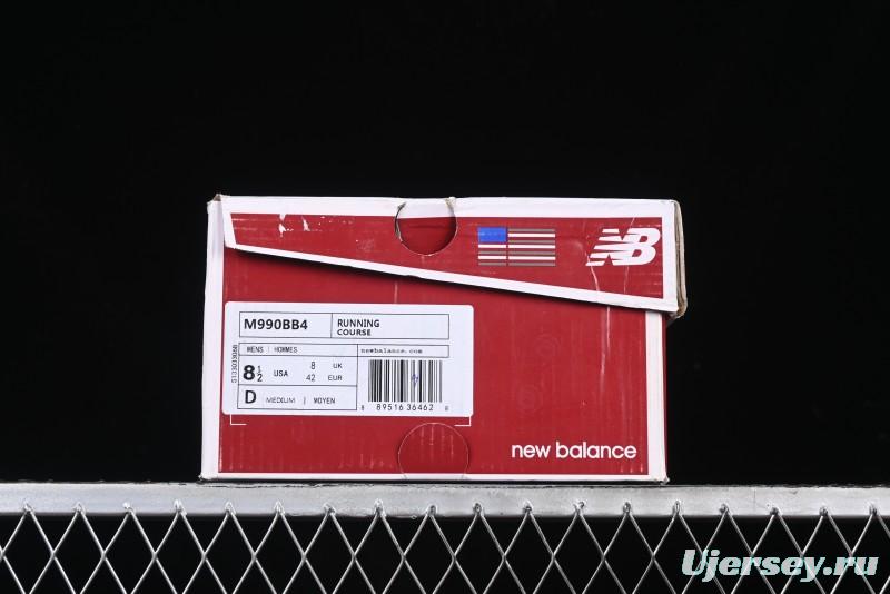 New Balance 990 Series Premium Retro Running Shoes with Carbon Midsole - M990BB4