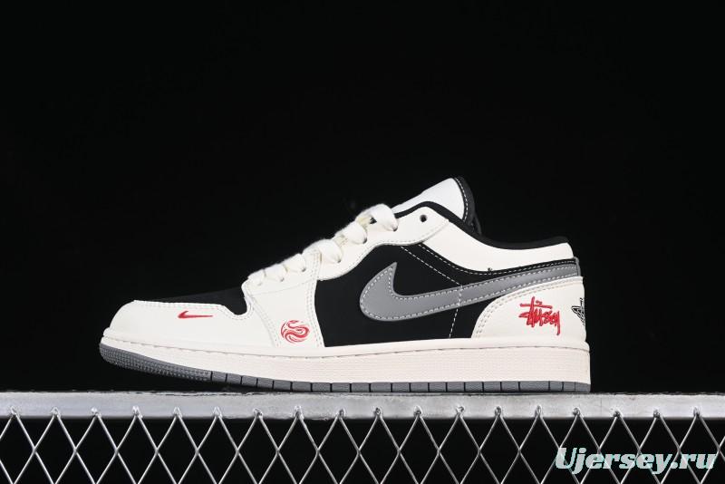Nike Air Jordan 1 Low Stussy Snake Year Limited Edition Retro Basketball Shoes - XX3318-509