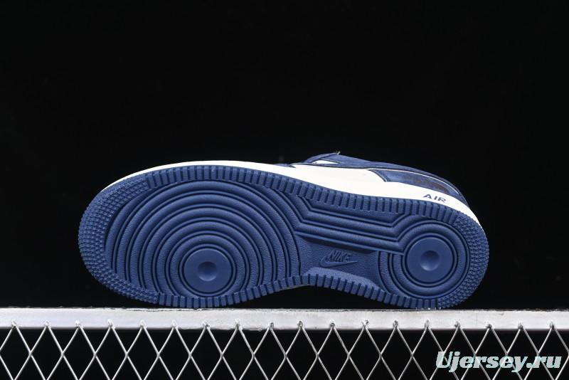 Nike Air Force 1'07 Low The North Face Collaboration - Steel Blue Low-Top Casual Sneakers - KK1988-032