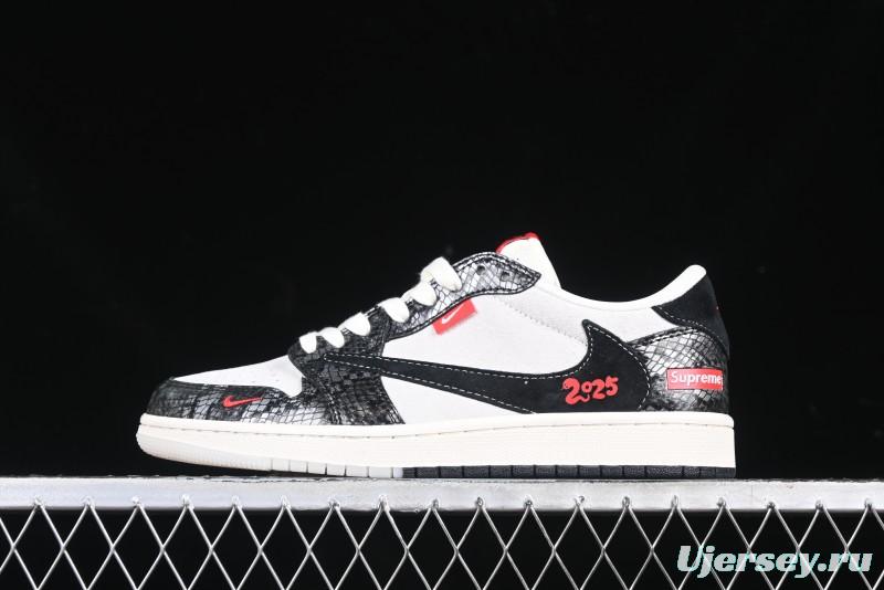 Nike Travis Scott x Fragment Design x Air Jordan 1 Low OG SP AJ1 Collaboration Sneakers - DM9288-010