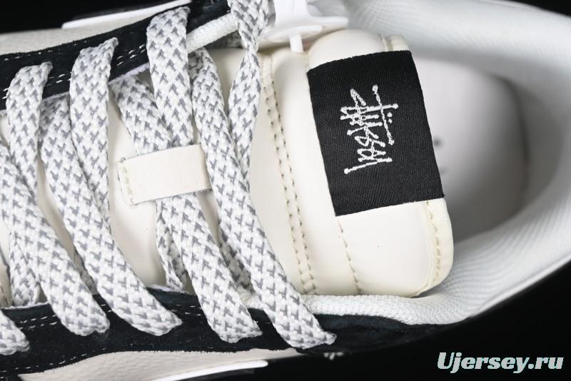 Nike SB Dunk Low Stussy x Gucci Triple Collaboration - Irregular Black Swoosh Anniversary Custom Low-Top Casual Sneakers - FC1688-196