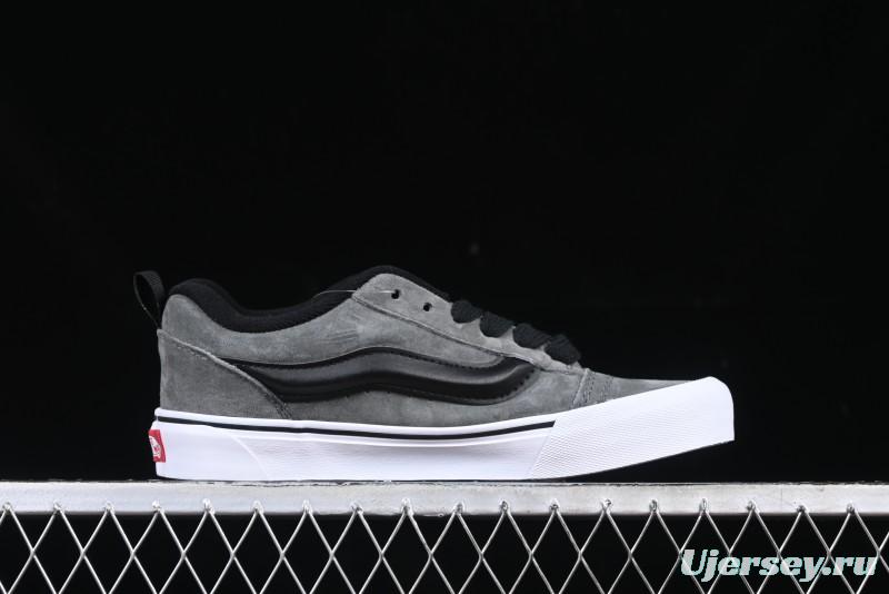 Vans Knu Skool Low-Top Retro Casual Vulcanized Sneakers in Grey Black - VN0009QCBDS