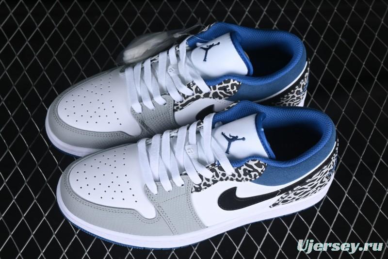 Nike Air Jordan 1 Low True Blue Retro Basketball Shoes - DM1199-140