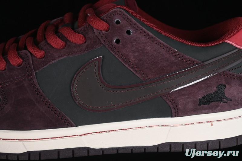 Nike SB Dunk Low "Dark Burgundy & Black" - Premium Suede Skate Shoes