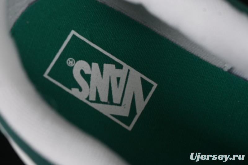 Classic Green Suede Skate Shoes with Signature Wave Design