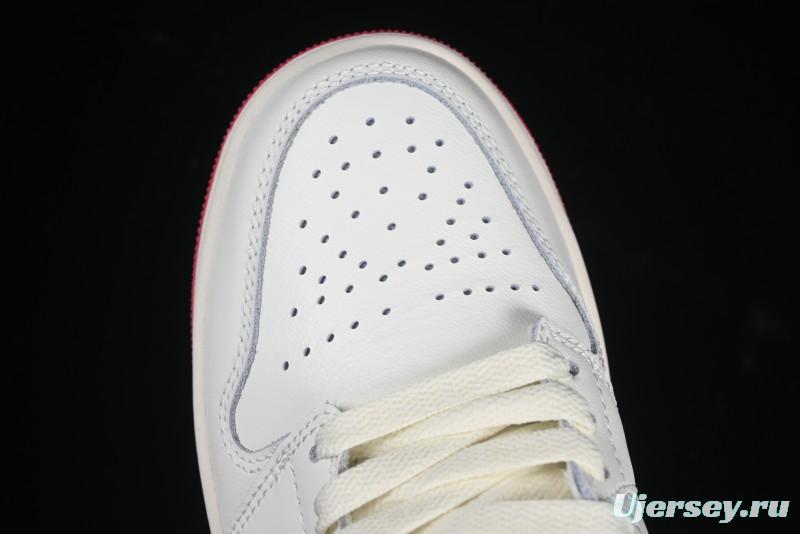 Nike Air Jordan 1 Low AJ1 Mismatched Swoosh Casual Sneakers - HV4511-133