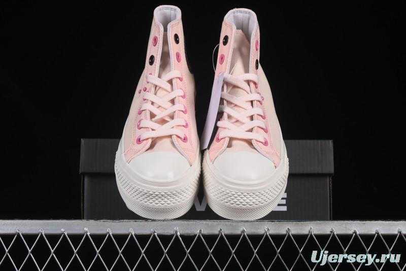 Converse Chuck 70 High Top Platform Sneakers in Pink Color Block Design - A14825C